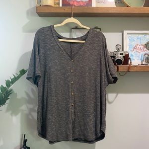 Grey Button Down Top